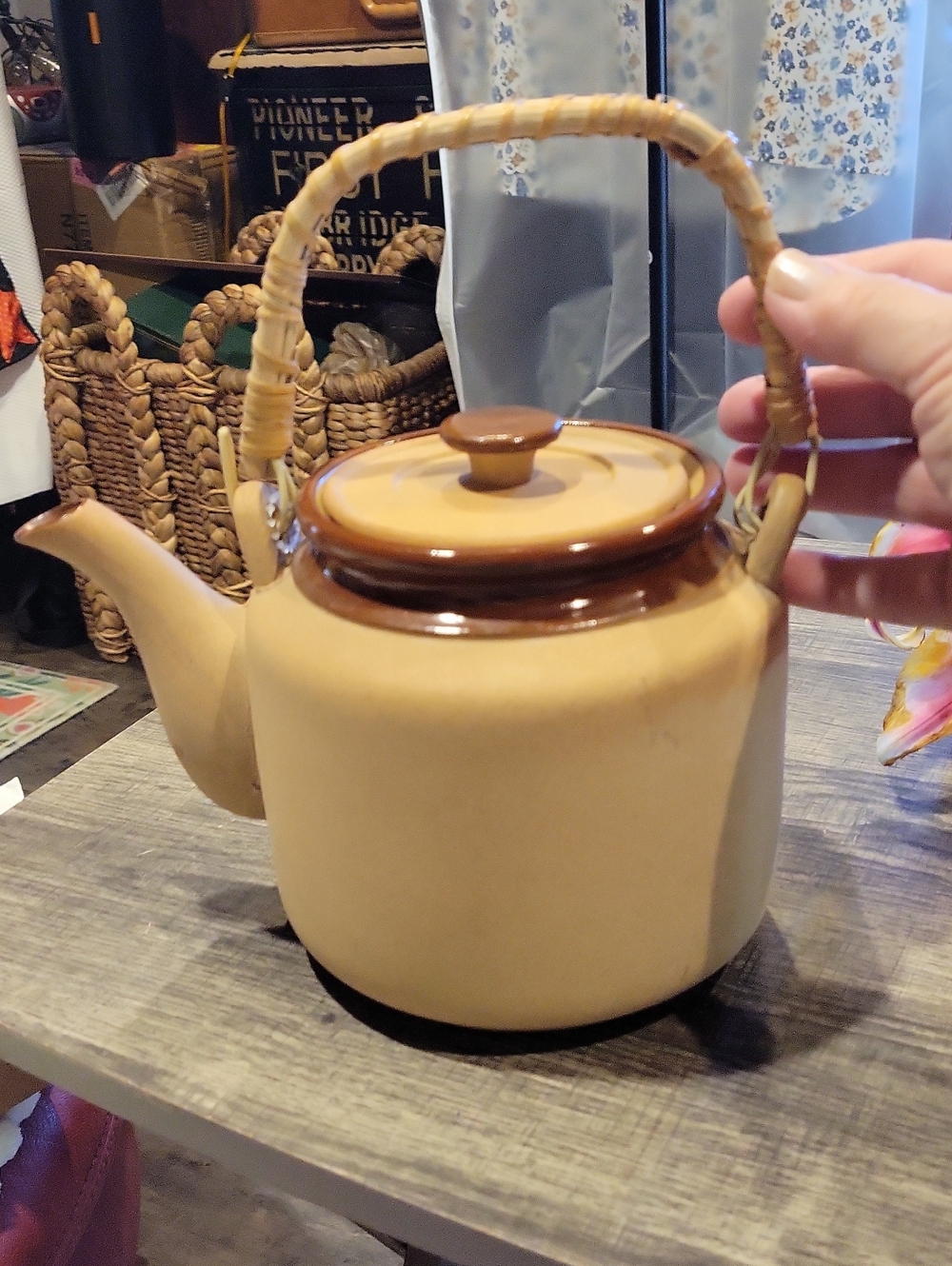 Terra Cotta Teapot,Good Cond.never Used